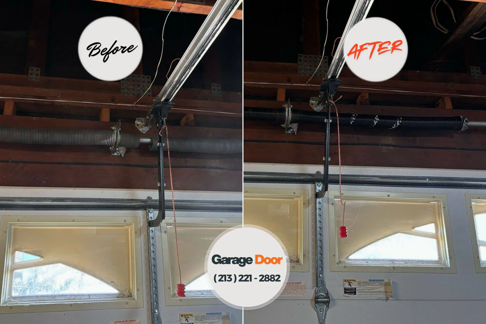 Before and after: garage door repair Snowmass Village, CO